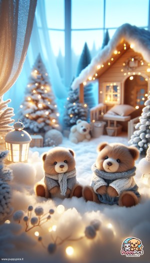 Cute Bears wallpaper – bear, festive, cozy home, winter, mobile wallpaper