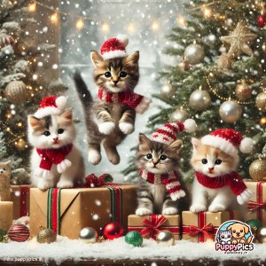 Cute Cats wallpaper – christmas, square, snow