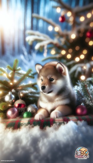 Cute Dogs wallpaper – dog, cuddly, snowy forest, christmas, mobile wallpaper