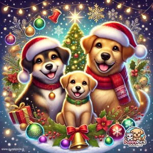 Cute Dogs wallpaper – christmas, avatar, circle, family
