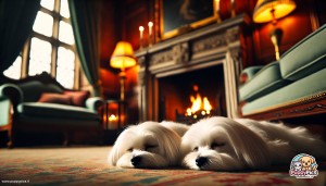 Cute Dogs wallpaper – dreams, fireplace, landscape, maltese